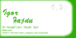 igor hajdu business card